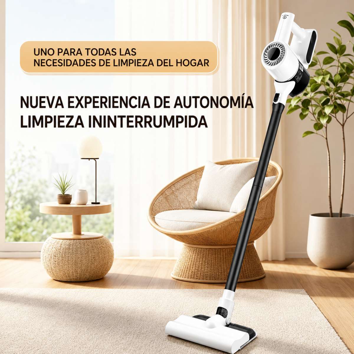 Aspiradora Almalux® Sin Cable 2 en 1 con Mopa, 15000Pa, Depósito 900ml y 35 Min de Autonomía – Aspirador Escoba y de Mano para Suelos, Sofás, Cortinas, Coche y Alfombras