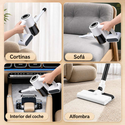 Aspiradora Almalux® Sin Cable 2 en 1 con Mopa, 15000Pa, Depósito 900ml y 35 Min de Autonomía – Aspirador Escoba y de Mano para Suelos, Sofás, Cortinas, Coche y Alfombras