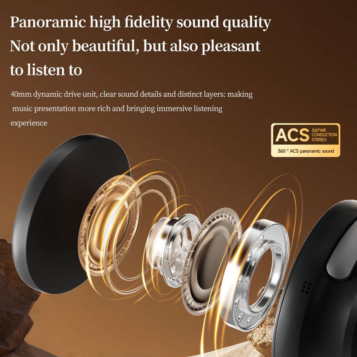Auriculares Inalámbricos Almalux® BASS100 ANC con Cancelación de Ruido, Bluetooth 5.4, Sonido HiFi 360°, Plegables, Cómodos con Graves Potentes