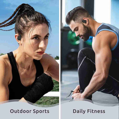 Auriculares Almalux® Bluetooth 5.3 por conducción osea con funda de carga -  12 horas -  impermeables -  inalámbricos para iPhone -  Android y PC -  conciencia de entorno