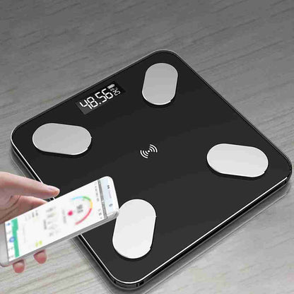 Báscula Electrónica Inteligente de Índice de Masa y Grasa Corporal Almalux® Negro