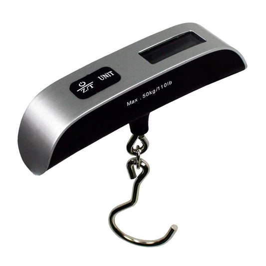Báscula de Maletas Almalux® Electrónica con Percha – Hasta 50 kg, Pantalla Digital y Apagado Automático