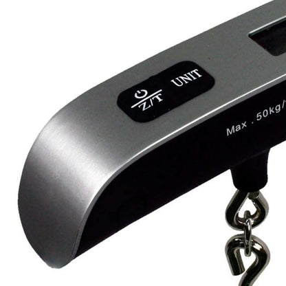 Báscula de Maletas Almalux® Electrónica con Percha – Hasta 50 kg, Pantalla Digital y Apagado Automático