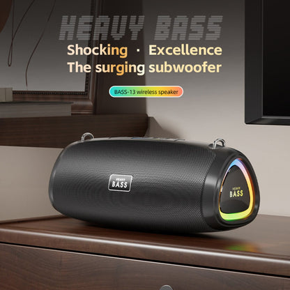 Altavoz Bluetooth portátil Almalux BASS-13 de 30W con subwoofer y luces LED RGB