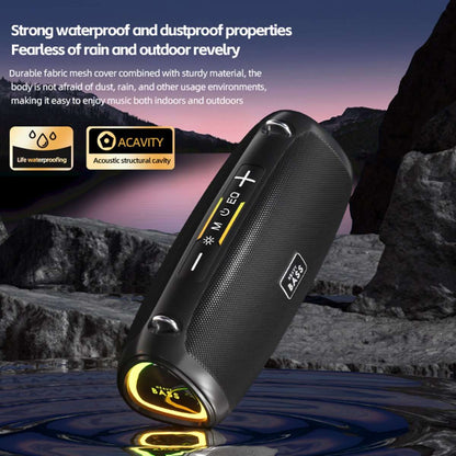 Altavoz Bluetooth portátil Almalux® BASS-13 de 30W con subwoofer y luces LED RGB