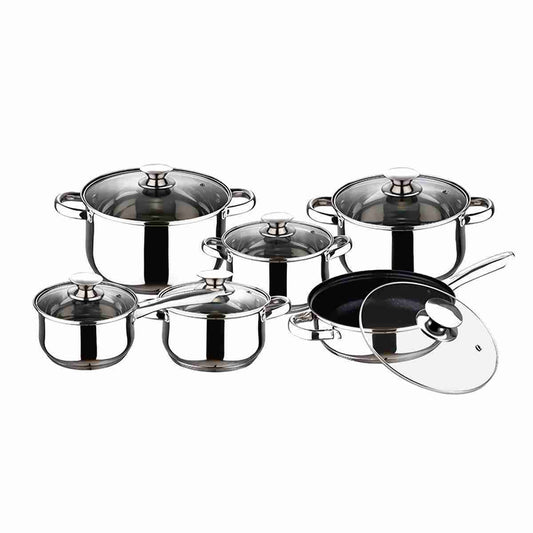 Bateria De Cocina -  Juego De Ollas de 12 piezas Piezas Almalux® Induccion Gas Vitro