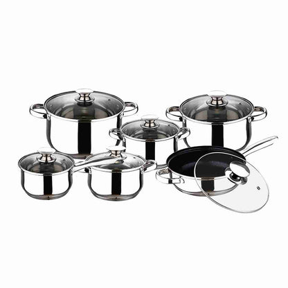 Bateria De Cocina -  Juego De Ollas de 12 piezas Piezas Almalux® Induccion Gas Vitro