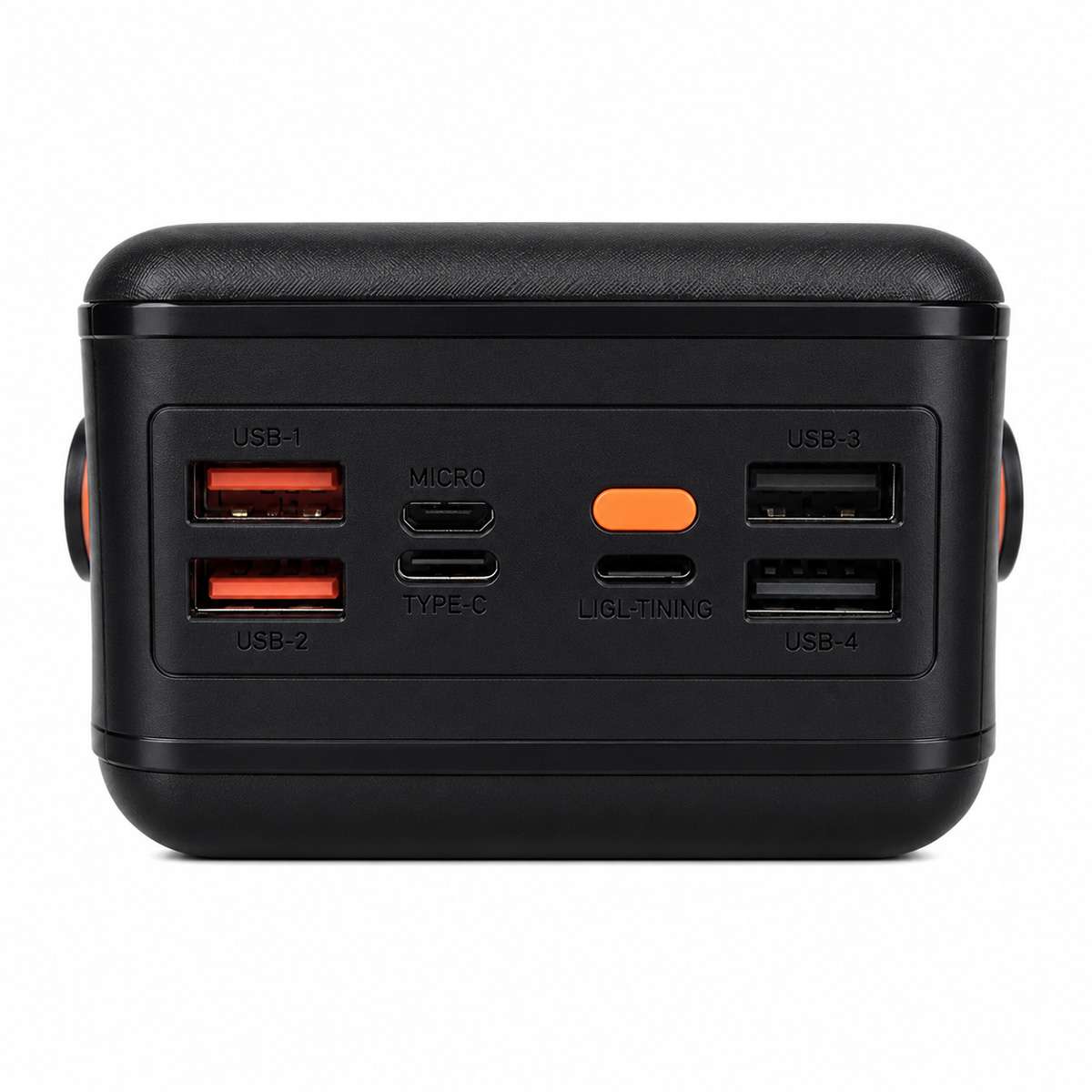 PowerBank Solar 50000 mAh Almalux® con Cables Integrados, Luz LED y 4 Puertos USB – Batería Externa Portátil de Alta Capacidad