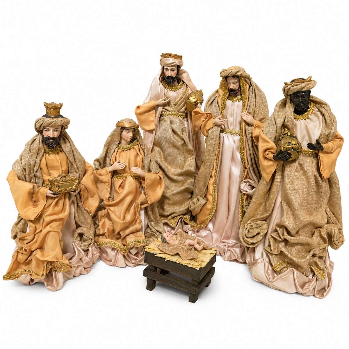 Belén Navideño Decorativo con Figuras de Nacimiento y Reyes Magos – Figura Máxima 30 cm