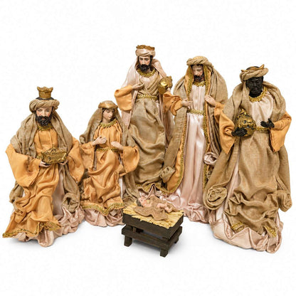 Belén Navideño Decorativo con Figuras de Nacimiento y Reyes Magos – Figura Máxima 30 cm