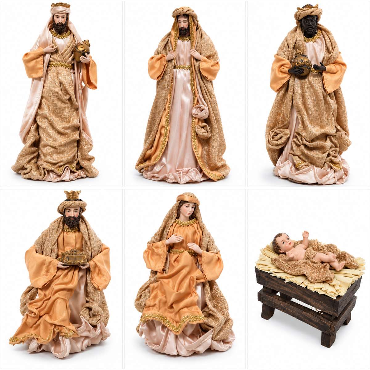 Belén Navideño Decorativo con Figuras de Nacimiento y Reyes Magos – Figura Máxima 30 cm