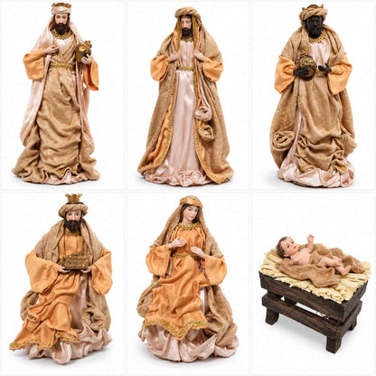Belén Navideño Decorativo con Figuras de Nacimiento y Reyes Magos – Figura Máxima 30 cm
