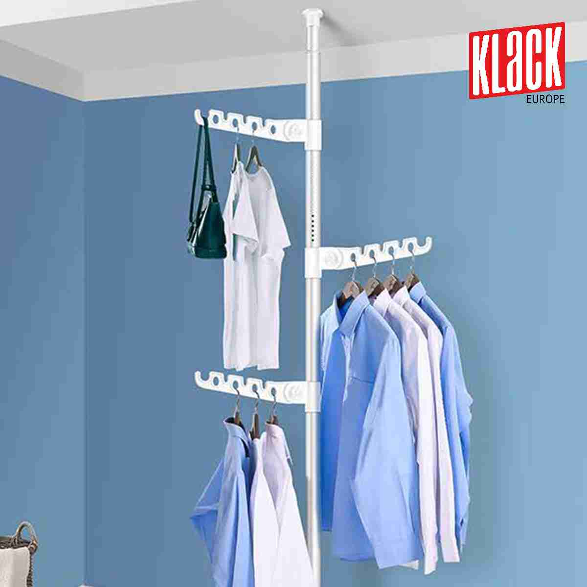 Tendedero perchero portátil vertical tubo extensible Almalux®