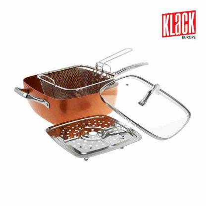 Sartén cuadrada de 24cm con accesorios Almalux®