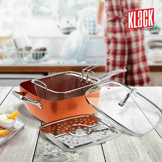 Sartén cuadrada de 24cm con accesorios Almalux®