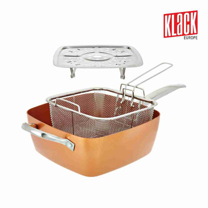 Sartén cuadrada de 24cm con accesorios Almalux®