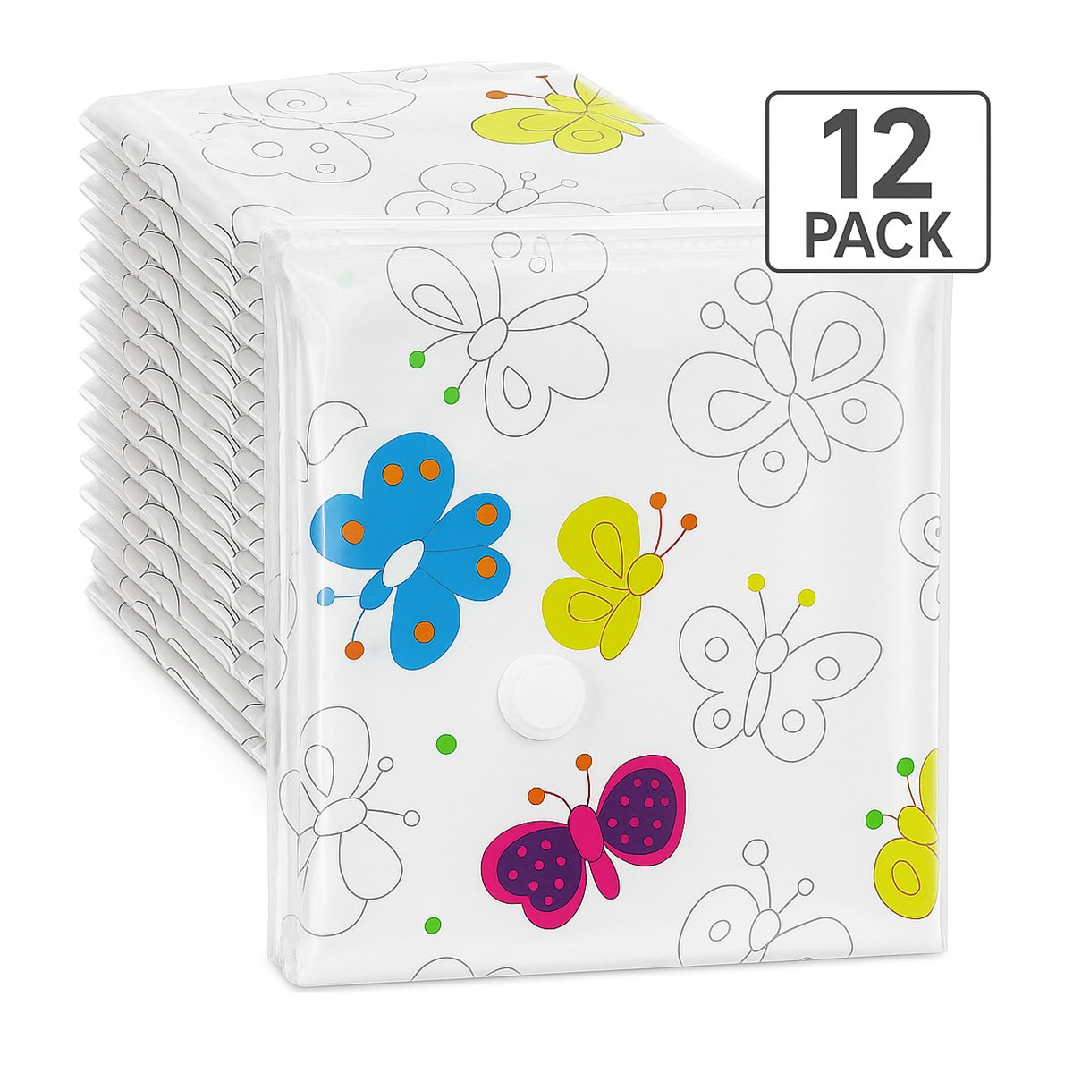 Pack de 12 Bolsas de Almacenamiento Almalux® al Vacío con Bomba Manual - Ahorrador de Espacio para Ropa, Protección contra Polvo y Humedad, Organizador Viaje y Temporada