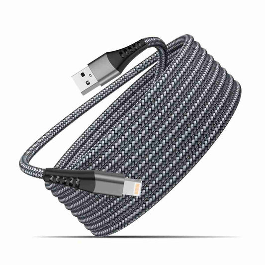 Cable trenzado de 2 metros -  Carga y Transmisión de datos -  Aleación de aluminio -  480 Mb/s -  Alta velocidad -  Irrompible
