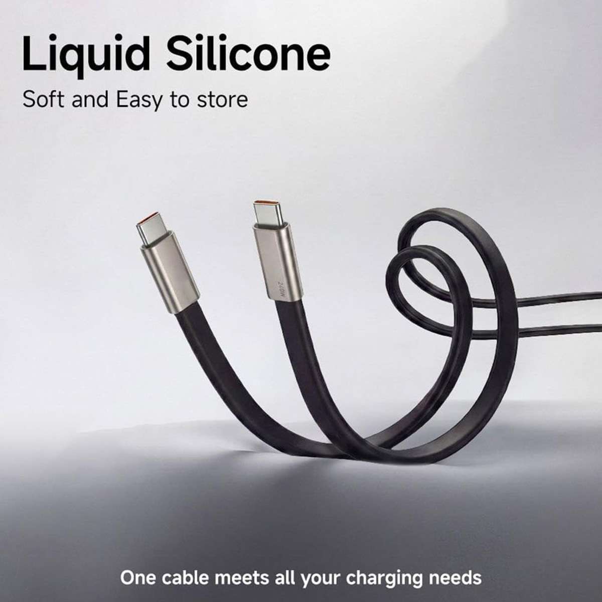 Cable USB-C a USB-C 2 en 1 Almalux® 240W con soporte invisible integrado, adaptador desmontable y carga rápida PD