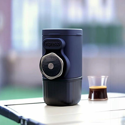 Cafetera Espresso Portátil Manual Almalux® – Compatible con Cápsulas y Café Molido, Presión de 18 Bares, Sin Batería, Ultra Compacta