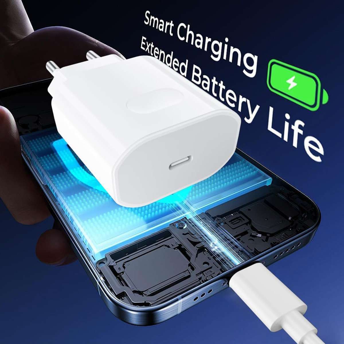 Cargador Carga rápida Almalux® con cable USB Tipo C trenzado compatible iPhone 15/16