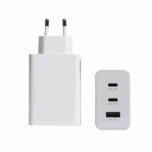 CARGADOR 65W Almalux® USB-C ADAPTADOR de dos puertos USB-C y un puerto USB-A