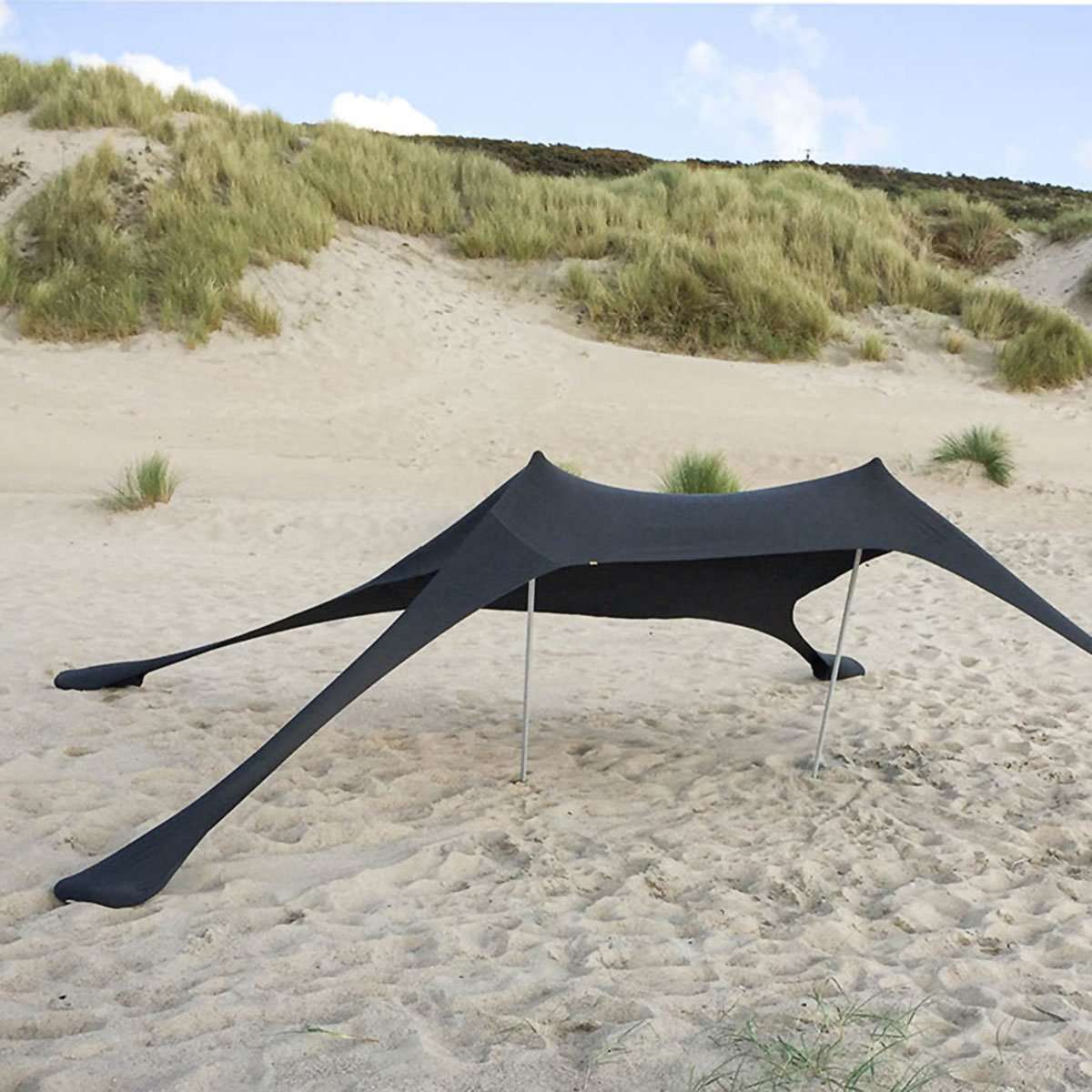 Toldo / Carpa Almalux® 2,25 x 2,1 m – Refugio Solar para Playa o Montaña | Desplegable, con Anclaje de Arena y Postes de Aluminio