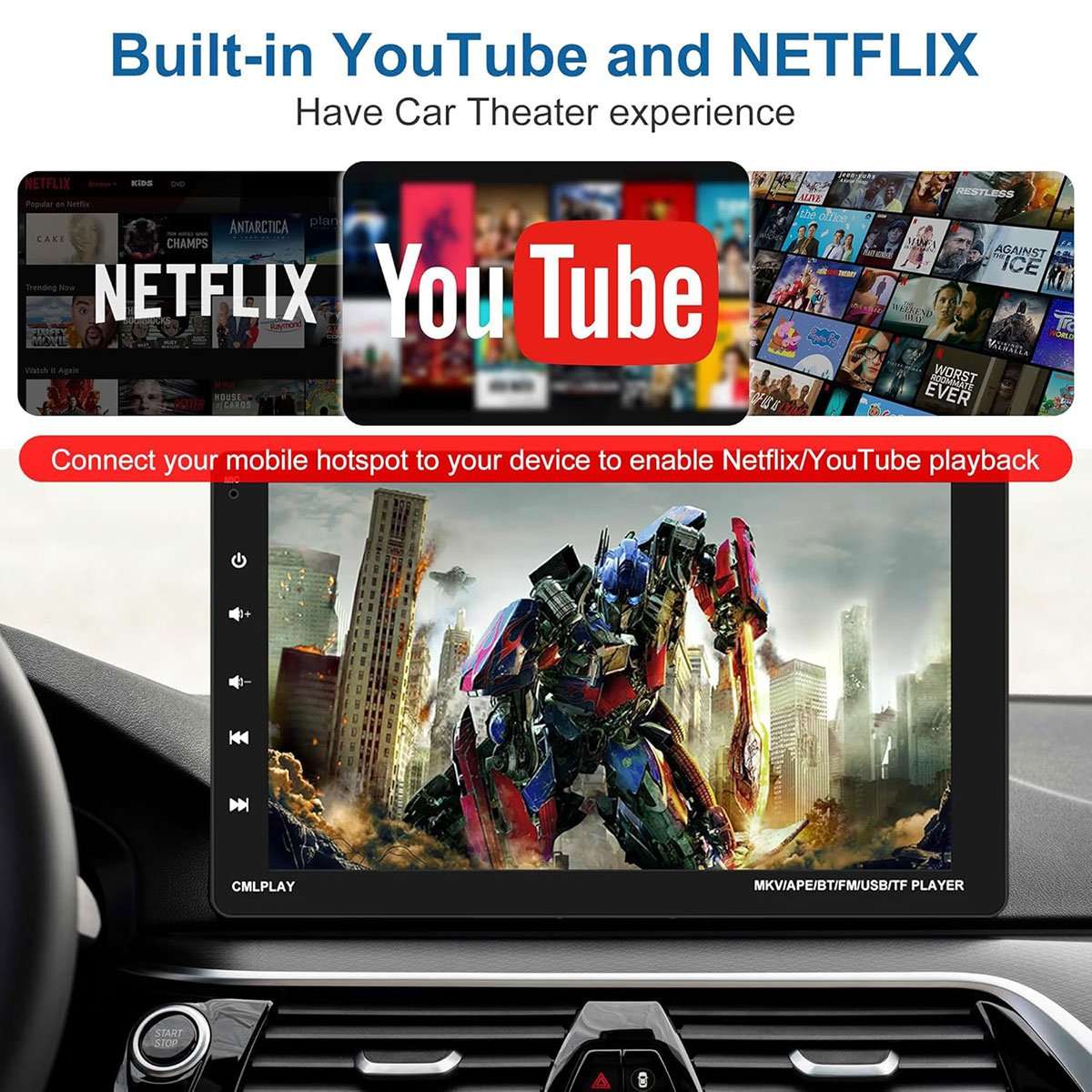 Adaptador inalámbrico Almalux® Mini CarPlay Box 2025 – CarPlay y Android Auto sin cables | Streaming con Netflix y YouTube | Plug & Play