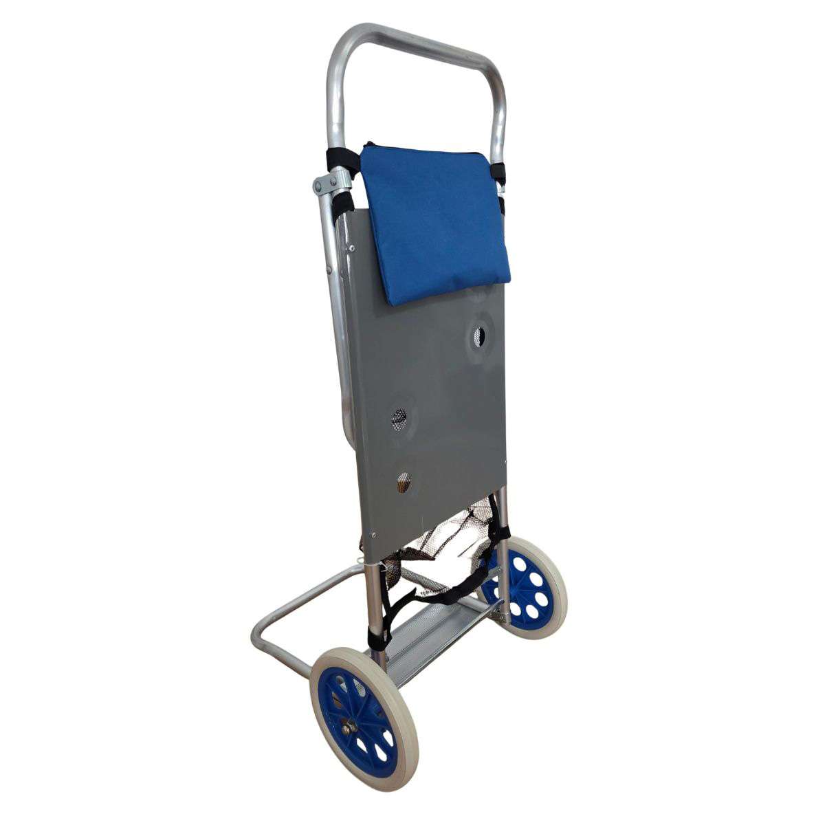 Carrito de transporte con ruedas Almalux® convertible en mesa para playa, camping, piscina, etc