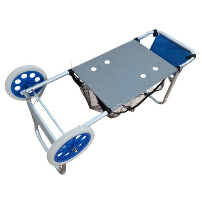 Carrito de transporte con ruedas Almalux® convertible en mesa para playa, camping, piscina, etc