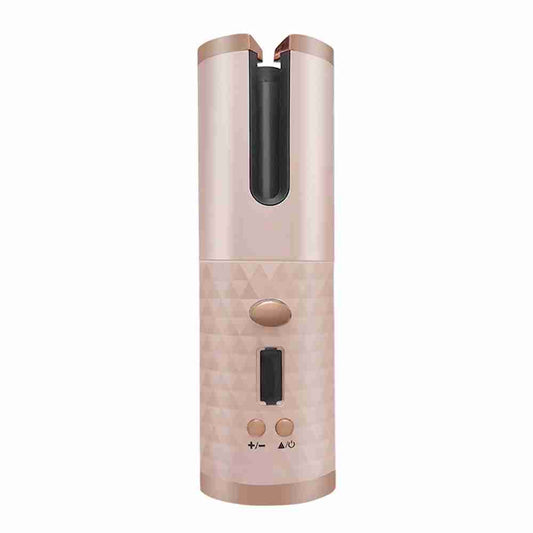 Cepillo de Pelo Rizador Automatico Recargable por USB Almalux® Rosa QM600