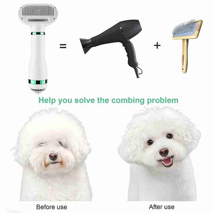 Cepillo para Perros y Gatos y Secador Mascotas Facil