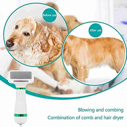 Cepillo para Perros y Gatos y Secador Mascotas Facil