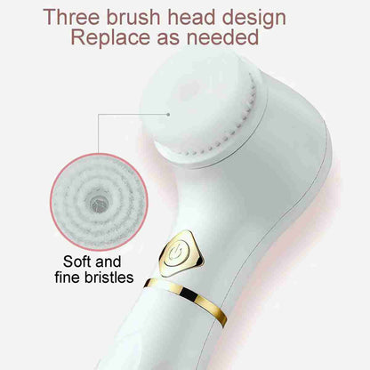Cepillo de limpieza facial giratorio Almalux® con tres cabezales intercambiables -  Tu Secreto para una Piel Radiante