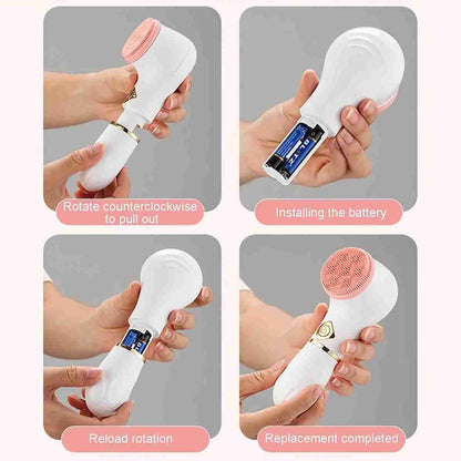Cepillo de limpieza facial giratorio Almalux® con tres cabezales intercambiables -  Tu Secreto para una Piel Radiante