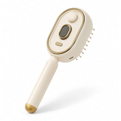 Cepillo de Masaje Almalux® Multifuncional con Pulverización, Cepillo Capilar Recargable USB-C con Depósito de 10 ml, Antienredos, Antiestático y Masajeador de Cuero Cabelludo