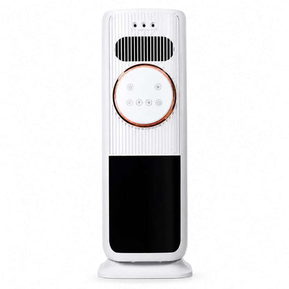 Calefactor Cerámico Almalux® PTC de Torre 2000W con Mando a Distancia, Humidificador, Ventilador Frío/Calor, Oscilación 180°, Temporizador y Efecto Llama 3D