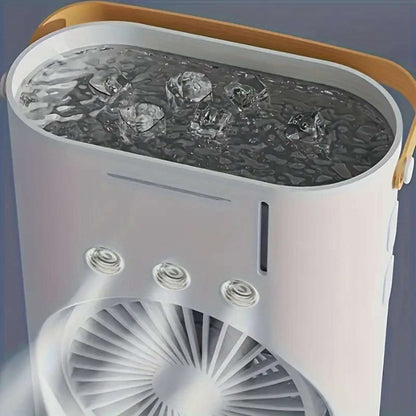Ventilador Torre Almalux® Aqua con Nebulización – Aire Acondicionado Portátil, Enfriador Evaporativo Recargable por USB