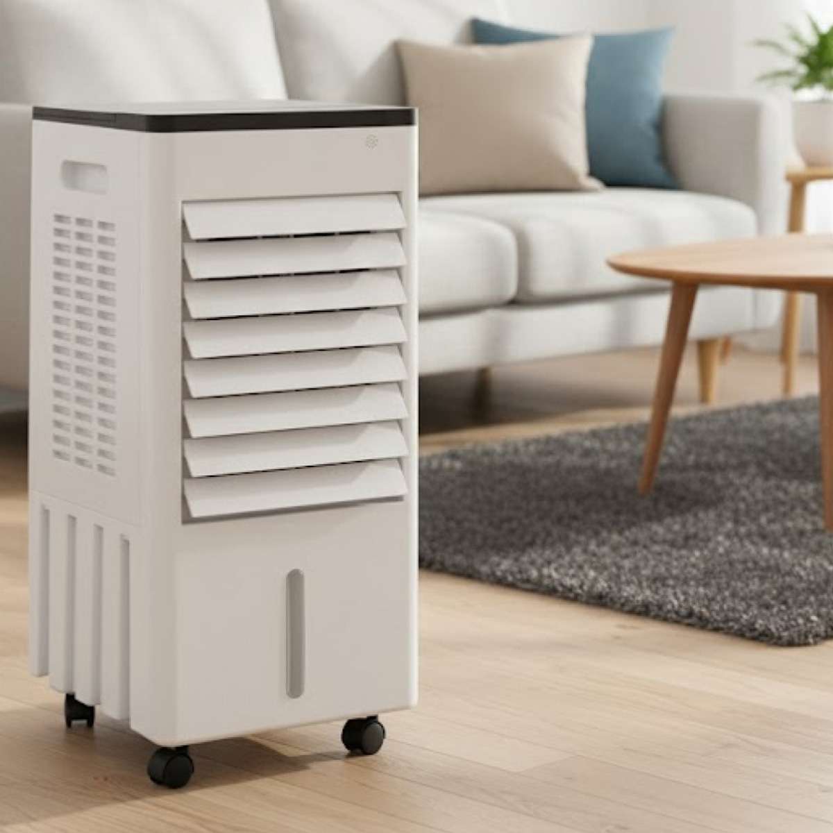 Aire Climatizado Portátil Almalux® con Mando 80W, Depósito 10L y 3 Velocidades