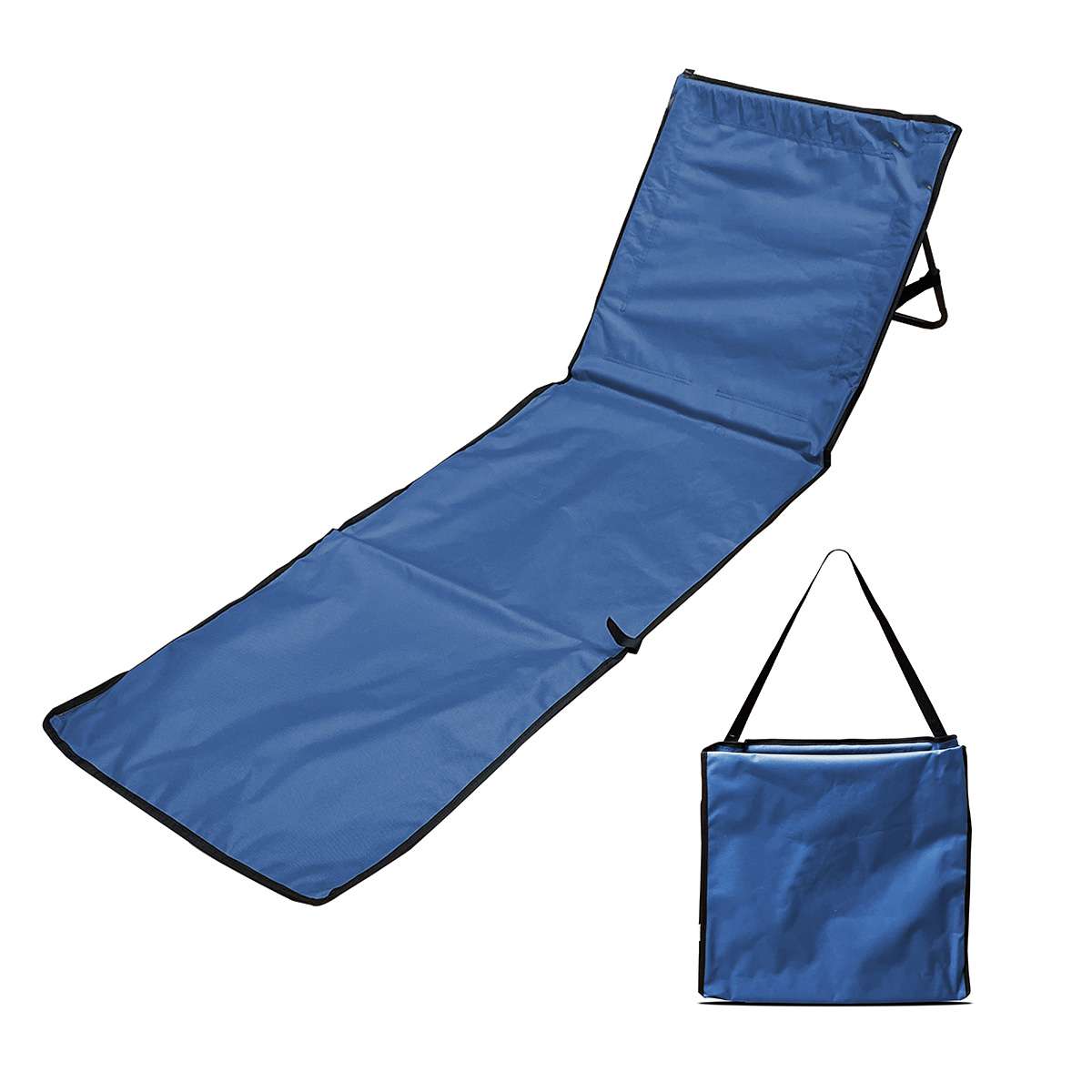 Colchoneta Abatible Almalux® Azul 158 x 51 cm Plegable con Respaldo para Playa y Piscina