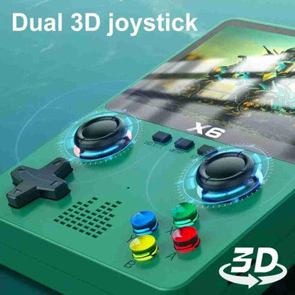 Consola Portátil Almalux® X6 de 32 bits -  Con más de 10000 Juegos -  Soporte para 11 Simuladores -  Extensión de Tarjeta MicroSD -  3.5 pulgadas - Negra