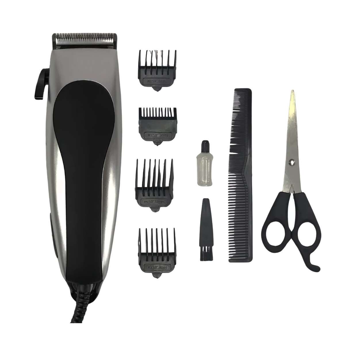 Cortadora de Pelo Almalux® 10W con Kit 10 Piezas, 4 Cabezales Intercambiables, Peine y Tijera Profesional para Corte Preciso en Casa