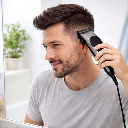 Cortadora de Pelo Almalux® 10W con Kit 10 Piezas, 4 Cabezales Intercambiables, Peine y Tijera Profesional para Corte Preciso en Casa