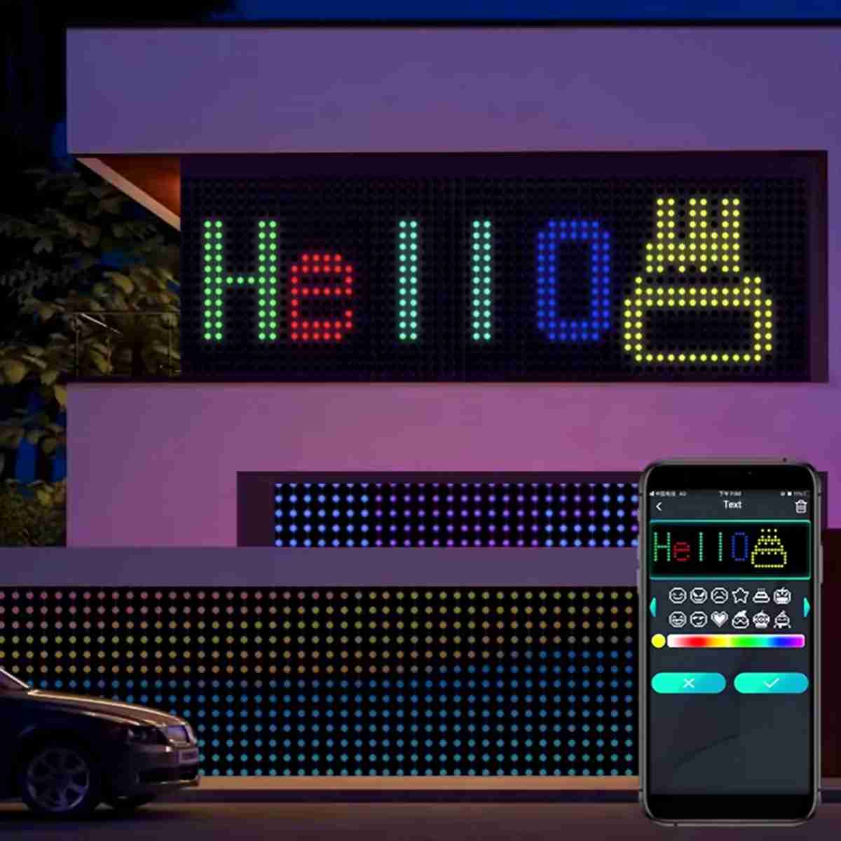 Cortina de luz LED Almalux® programable - Bluetooth - Iluminación RGB - Conexión USB - 160x160 cm