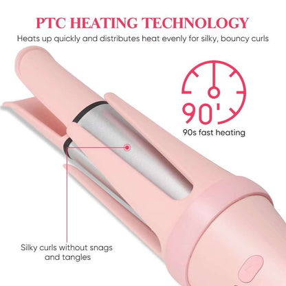 Rizador de pelo automático Almalux® Curler con 4 ajustes de temperatura, sin daño