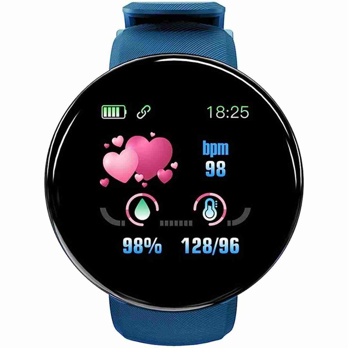Reloj Smartwatch Almalux® KD18 con pantalla TFT de 1.3" -  frecuencia cardíaca -  presión arterial y notificaciones