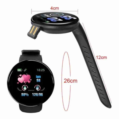 Reloj Smartwatch Almalux® KD18 con pantalla TFT de 1.3" -  frecuencia cardíaca -  presión arterial y notificaciones