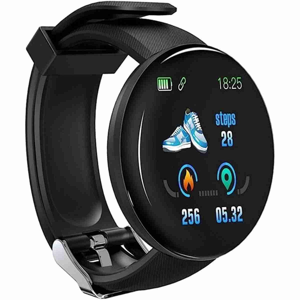 Reloj Smartwatch Almalux® KD18 con pantalla TFT de 1.3" -  frecuencia cardíaca -  presión arterial y notificaciones