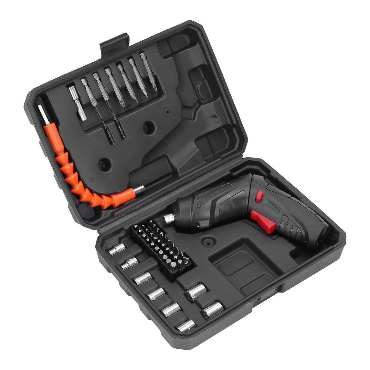 Mini Destornillador Eléctrico Almalux® 46 en 1 – Recargable por USB-C, Plegable, con Batería de Litio de 1500 mAh