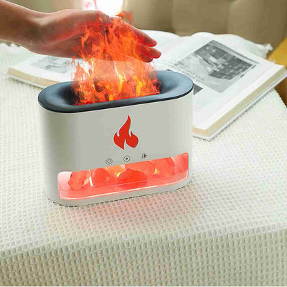 Humidificador / Difusor de aromaterapia Almalux® con sal de roca efecto llama -  difusor ultrasónico de aceite esencial